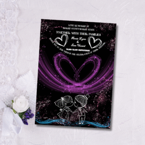Custom Elegant Wedding invitation|Cute lover invitation