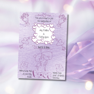 Custom elegant wedding invitation|cute lover