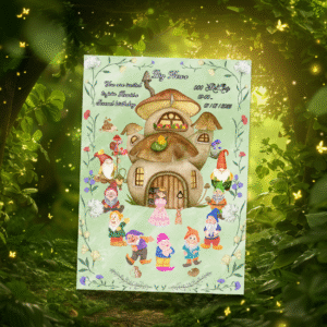 Custom Dwarf and Princess Birthday Invitation