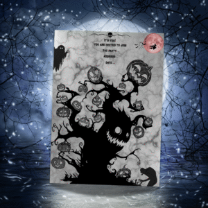 Custom pumpkin head invitation|Halloween invitation