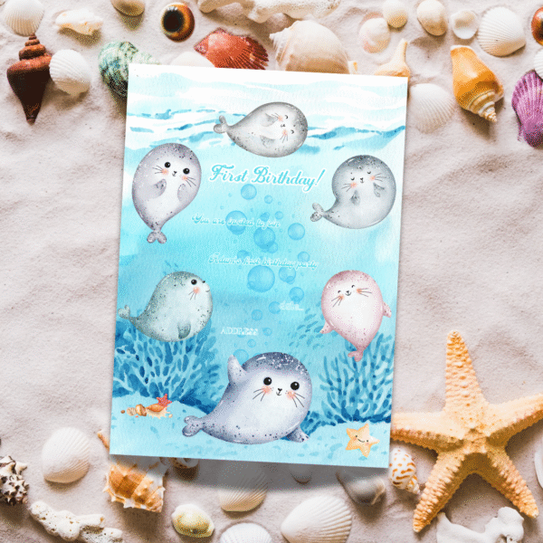 Custom seal birthday invitation|holiday invitation - Image 2