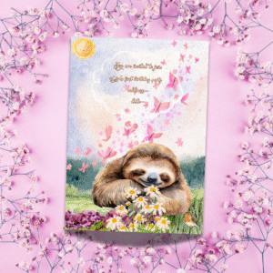 Custom sloth birthday invitation